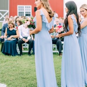 Elegant Blue Bridesmaid Dress
